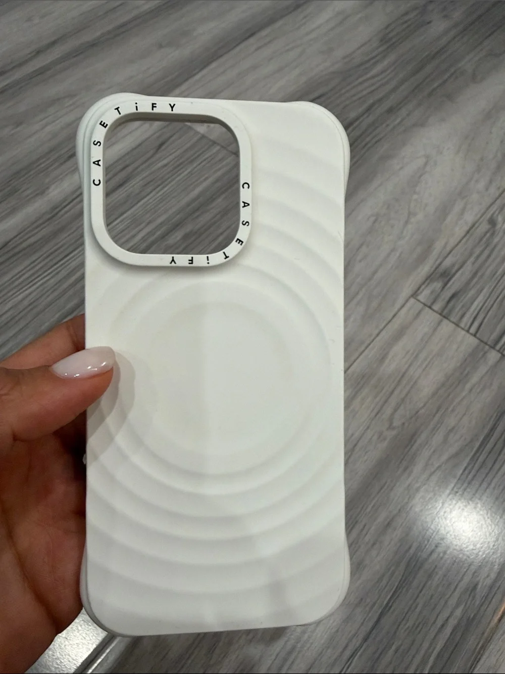 Casetify White Ripple Texture iPhone 16 Pro Case - Wave Pattern Protective Cover